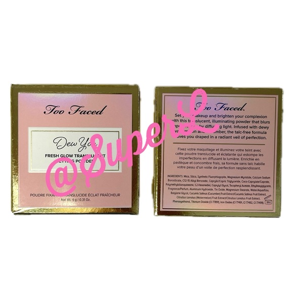 NEW Too Faced Dew You Fresh Glow Translucent Setting Powder Radiant Nude - Picture 11 of 12